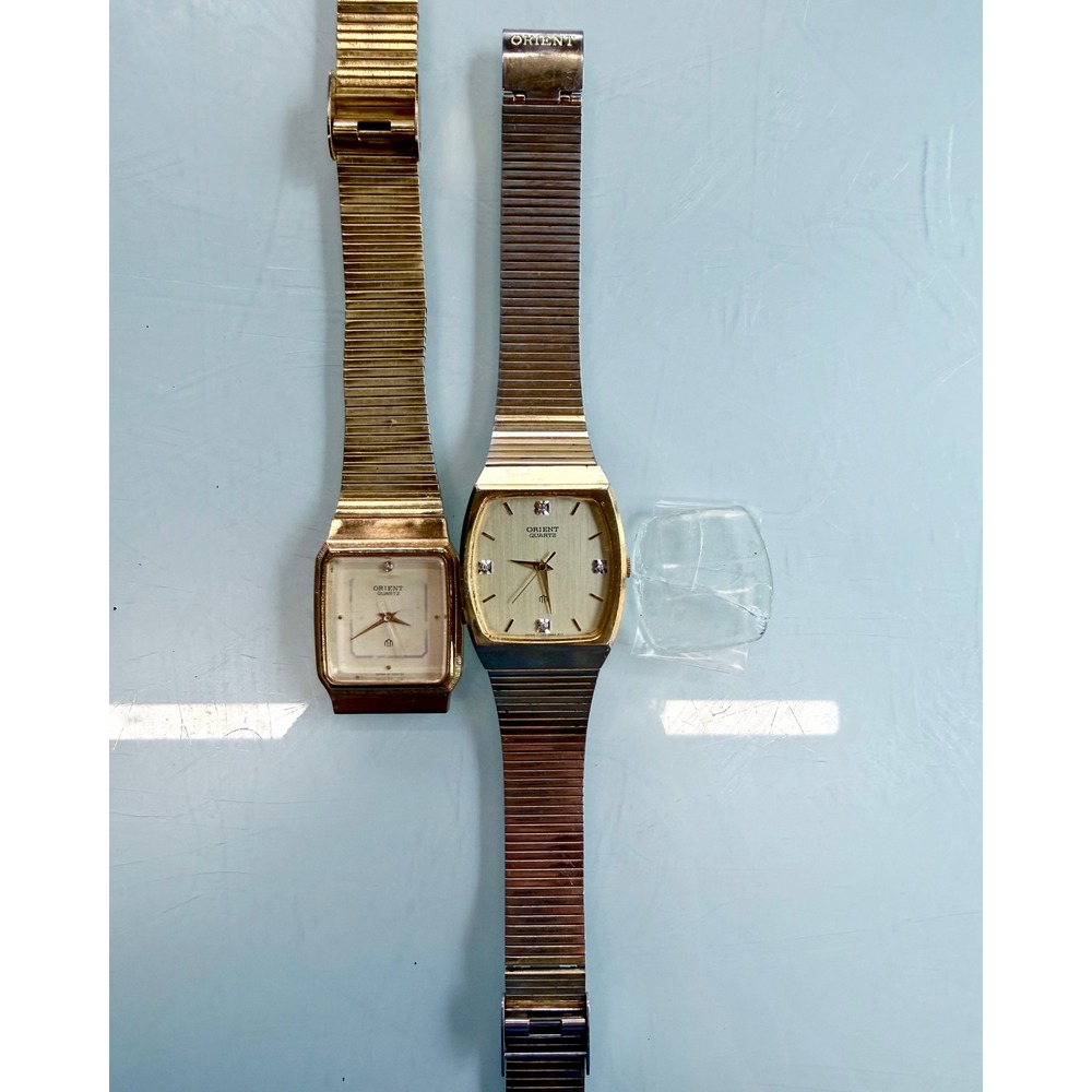 Lot of 2 Vintage Orient Watches D3510 D3511 Repair Restoration Parts